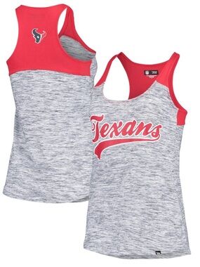 NFL Texans Red Racerback Team Tank with Gray Trim